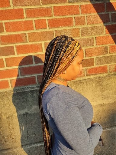 Medium Knotless Braids $150